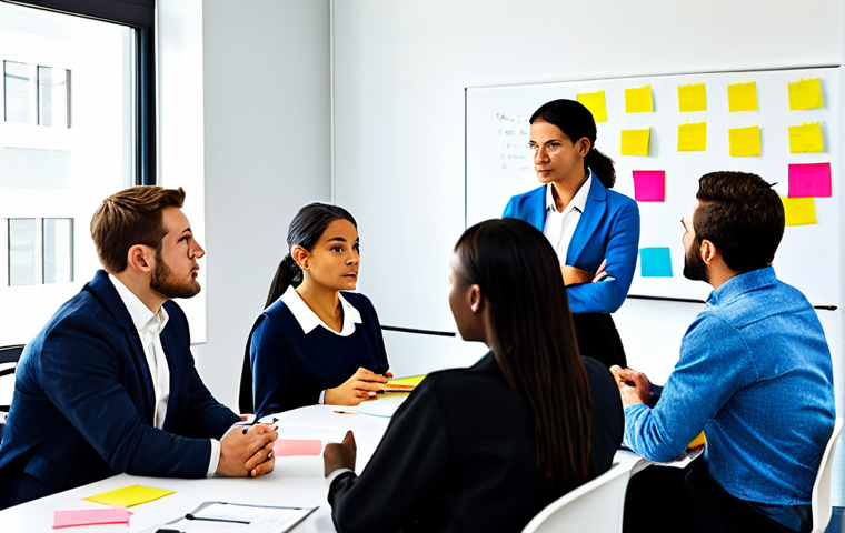 디자인 씽킹 실전에서의 커뮤니케이션 전략 - Active Listening Team Session**
A diverse team of professionals fully clothed in appropriate office...
